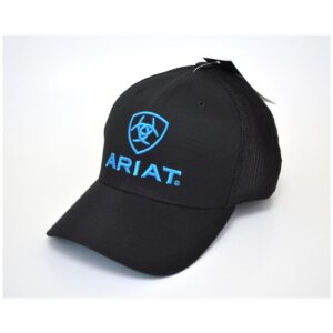 M&F Western Ariat Black/Blue Flex Fit Ball Cap