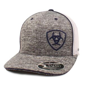 Ariat Heather Grey with White Mesh Snap Back Cap