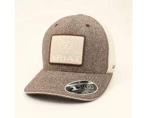 Ariat Men's Flex Fit 110 Tweed Patch Cap Brown